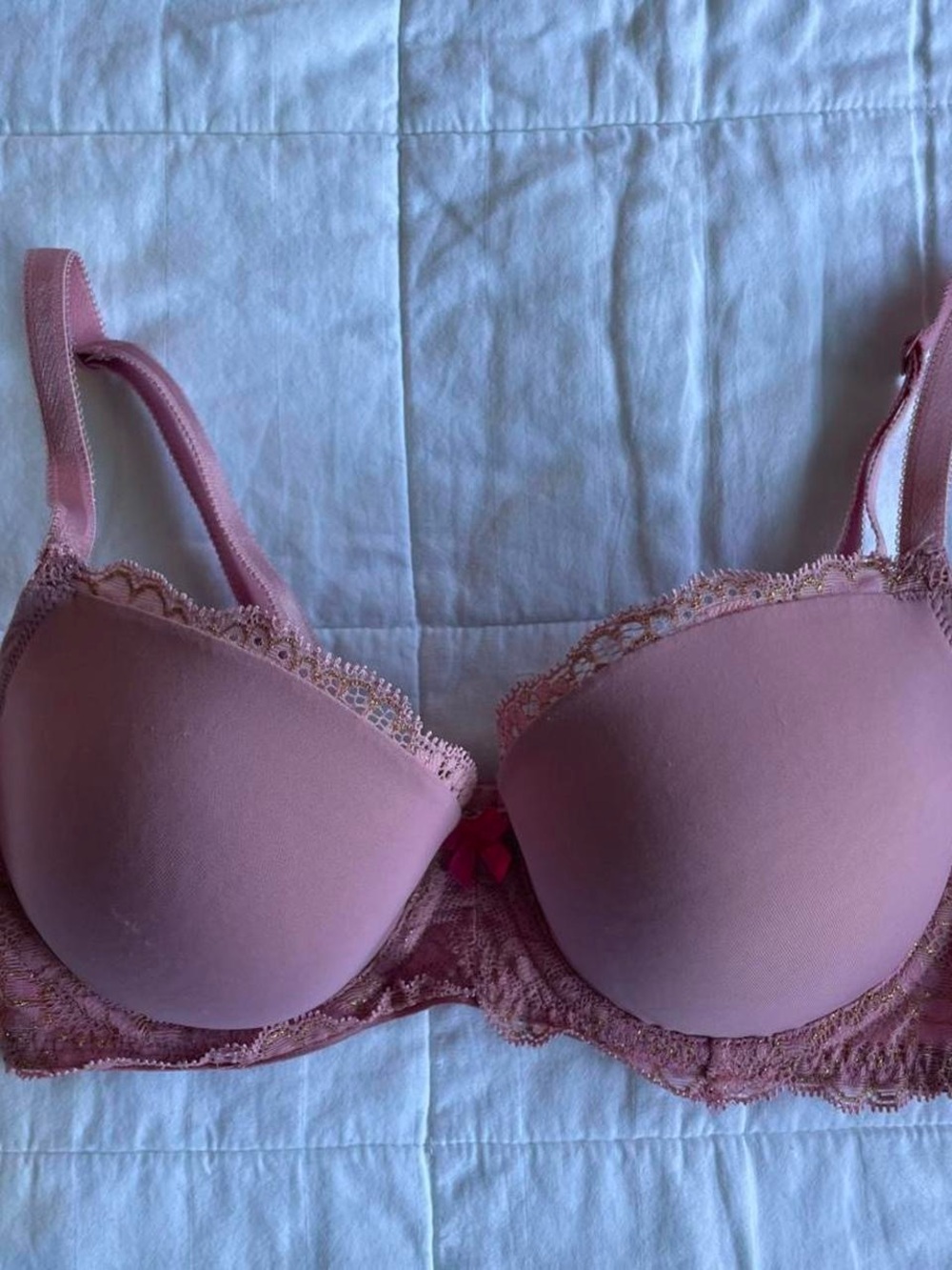Victoria's Secret Dream Angels Lined Pink Demi Bra - 32D